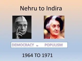 Political Dynamics and Challenges During Nehru and Indira Gandhi's Tenure