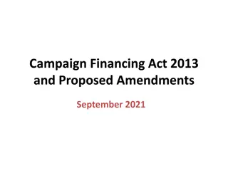 Campaign Financing Act and Proposed Amendments in Kenya