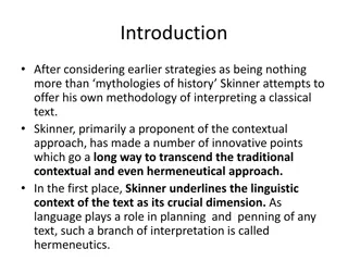 Skinner's Innovative Approach to Textual Interpretation