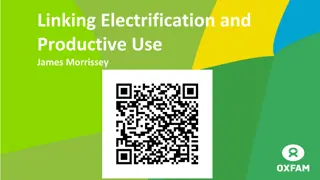 Linking Electrification and Productive Use - Insights and Recommendations