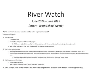 River Watch Calendar: June 2024 - June 2025 by Team School Name