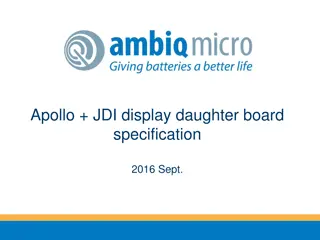 Apollo JDI Display Daughter Board Specification 2016 Sept