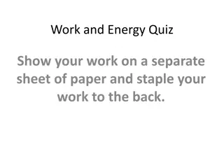 Physics Work and Energy Quiz Questions