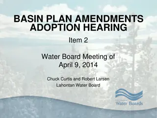 Lahontan Water Board Basin Plan Amendments Adoption Hearing