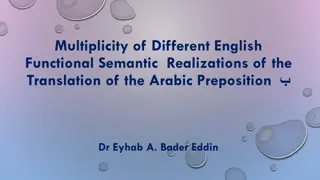 Analyzing English Functional Realizations of Arabic Prepositions