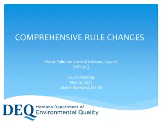 Water Pollution Control Advisory Council Zoom Meeting & Rule Changes Overview