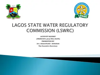 Overview of Lagos State Water Regulatory Commission's Activities Since 2015