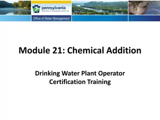 Chemical Addition in Drinking Water Treatment Plant Certification Training