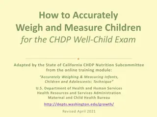 Proper Techniques for Weighing and Measuring Children in CHDP Well-Child Exams