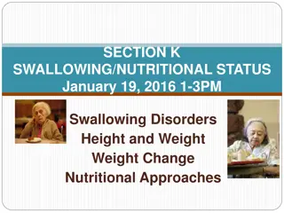 Section K: Swallowing and Nutritional Status Assessment