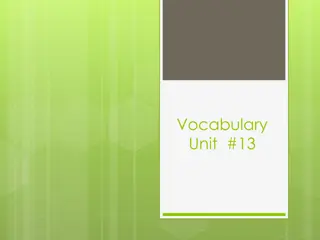 Powerful Vocabulary Words from Unit 13