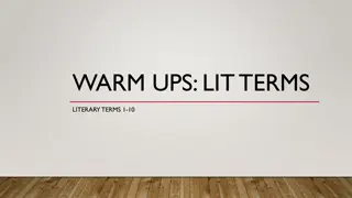 Literary Terms Warm-Ups and Exercises for English Students