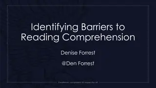 Overcoming Barriers to Reading Comprehension