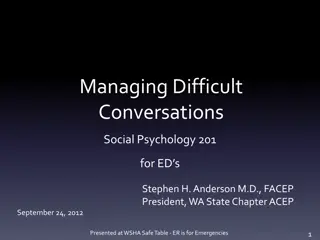 Effective Strategies for Managing Difficult Conversations in the Emergency Department