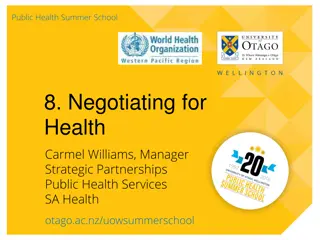 Strategies for Effective Negotiation in Public Health