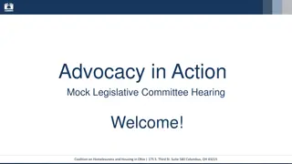 Advocacy in Action Mock Legislative Committee Hearing by Coalition on Homelessness and Housing in Ohio