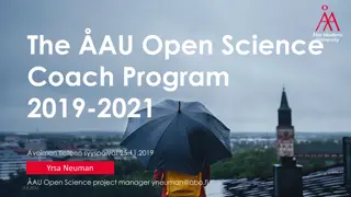 AU Open Science Coach Program 2019-2021 Overview