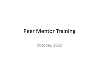 Peer Mentor Training and Self-Determination Support Overview