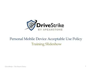 Personal Mobile Device Acceptable Use Policy Overview