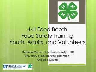 4-H Food Booth Food Safety Training for Youth, Adults, and Volunteers