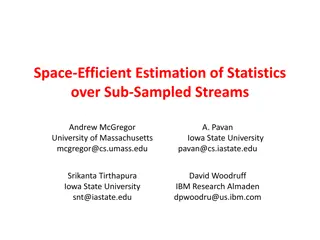 Space-Efficient Estimation of Statistics Over Sub-Sampled Streams