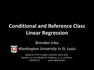 Conditional and Reference Class Linear Regression: A Comprehensive Overview