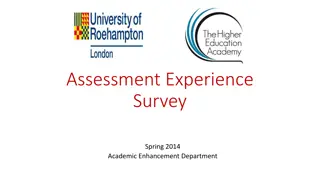 Assessment Experience Survey: University of Roehampton Students' Feedback