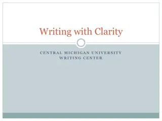 Writing with Clarity and Fluidity at Central Michigan University