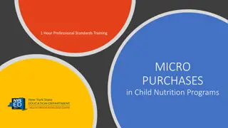 Micro-Purchases in Procurement for Child Nutrition Programs