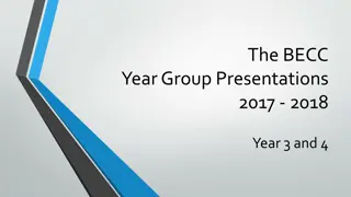 Year Group Presentations 2017-2018 for Year 3 and 4 at The BECC