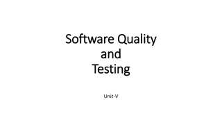 Software Quality and Testing in Modern Development