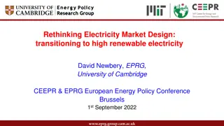 Transitioning to High Renewable Electricity: Rethinking Market Design