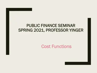 Understanding Cost Functions and Production Functions in Public Finance