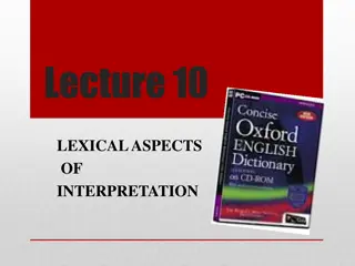 Lexical Aspects of Interpretation: Focuses of Meaning