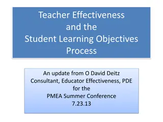 Enhancing Teacher Effectiveness through Student Learning Objectives