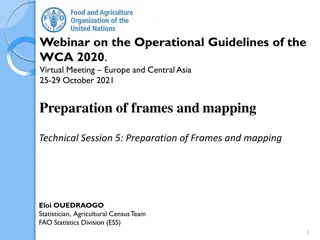 Operational Guidelines of the WCA 2020 Agricultural Census Frame Preparation