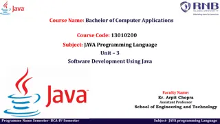 Java Programming: BCA IV Semester Course Overview