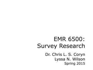 Sampling in Survey Research