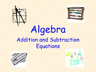 Solving Algebra Addition and Subtraction Equations