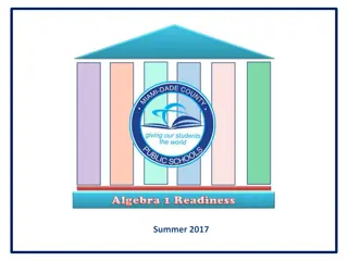 Algebra 1 Honors Readiness and Accelerated Student Path Overview