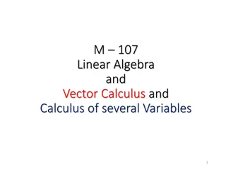 Linear Algebra and Vector Calculus Course Details