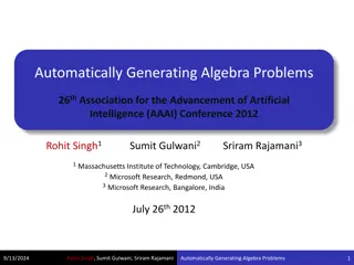 Automatically Generating Algebra Problems: A Computer-Assisted Approach