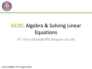 GCSE Algebra Revision Materials and Equations Practice