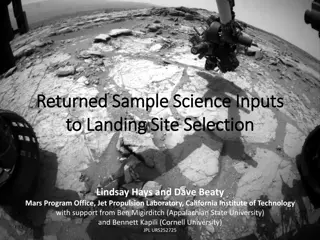 Insights into Mars Sample Return Science Inputs for Landing Site Selection