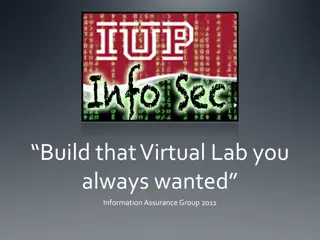 Building Your Virtual Lab for Information Assurance Group 2011