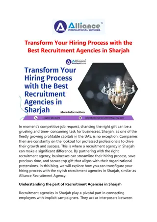 Transform Your Hiring Process with the Best Recruitment Agencies in Sharjah