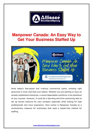 Manpower Canada - An Easy Way to Get Your Business Staffed Up