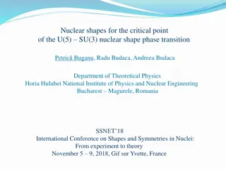 Nuclear Shapes at Critical Point of U(5)-SU(3) Phase Transition