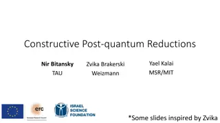 Post-Quantum Cryptography and Constructive Reductions