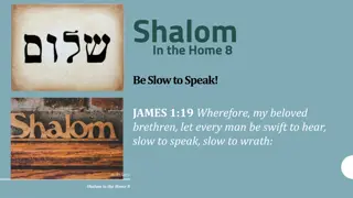 Shalom in the Home: Embracing Wisdom from Scriptures